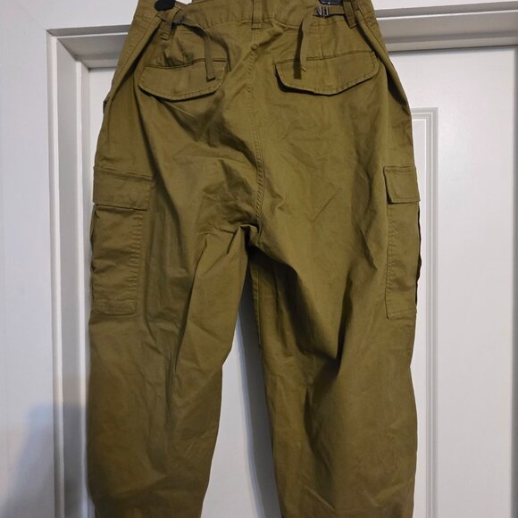 KBB by Kahlana Women's Mid Rise Straight Leg "The Cargo Jogger" Tan Large - Picture 3 of 8